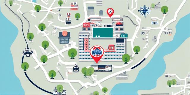 病院周辺の簡易地図