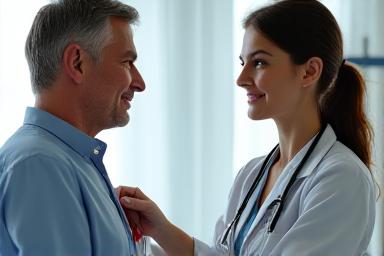 内科での医師による丁寧な聴診