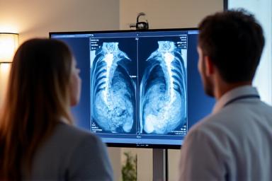 専門医による画像診断の説明